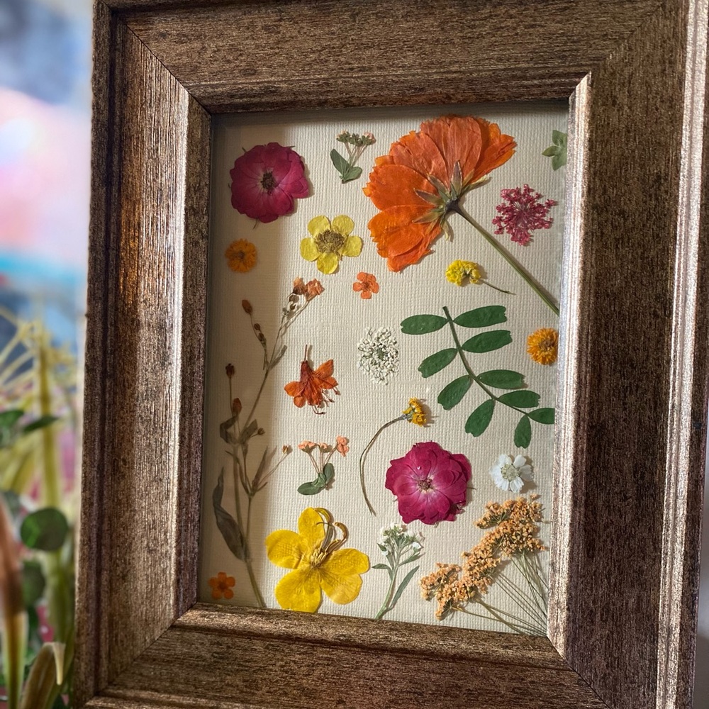 Pressed flower art